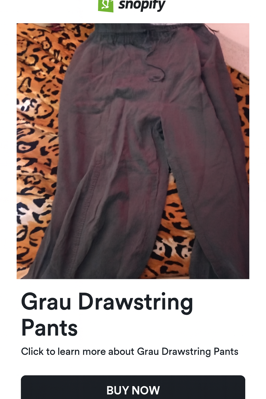 Charcoal Cotton Joggers – Relaxed Fit