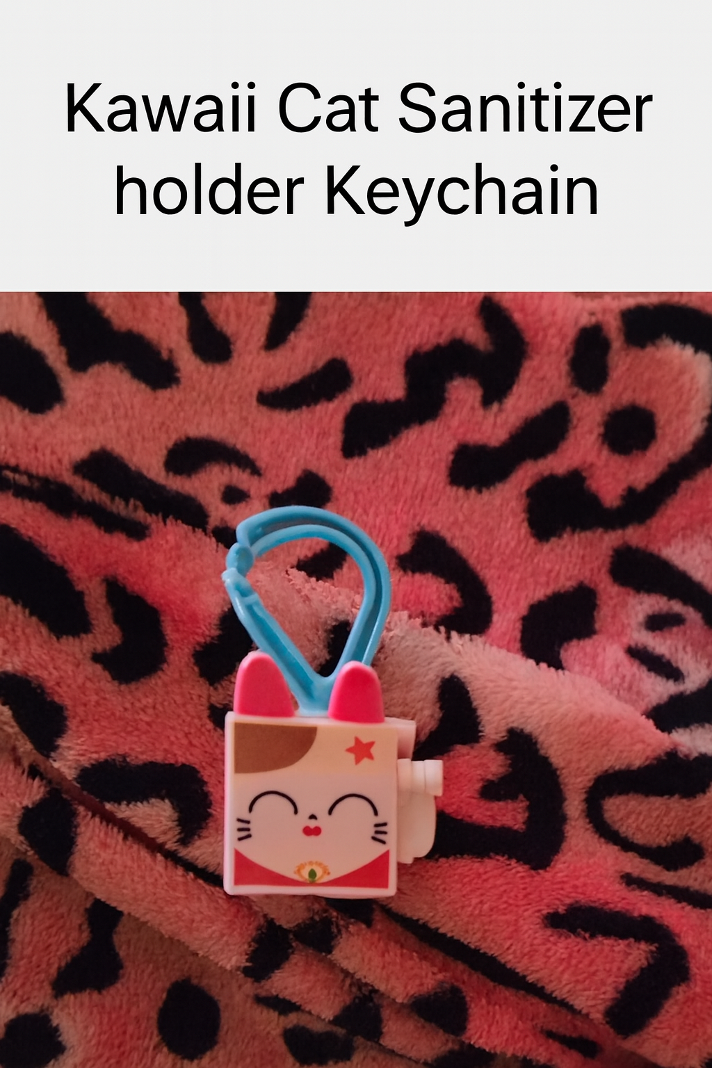 Kawaii Star‑Cat Silicone Holder Keychain