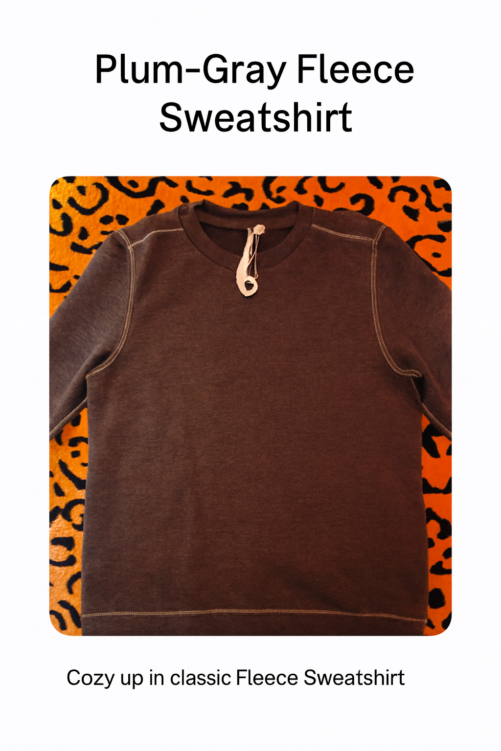 Plum‑Gray Fleece Sweatshirt