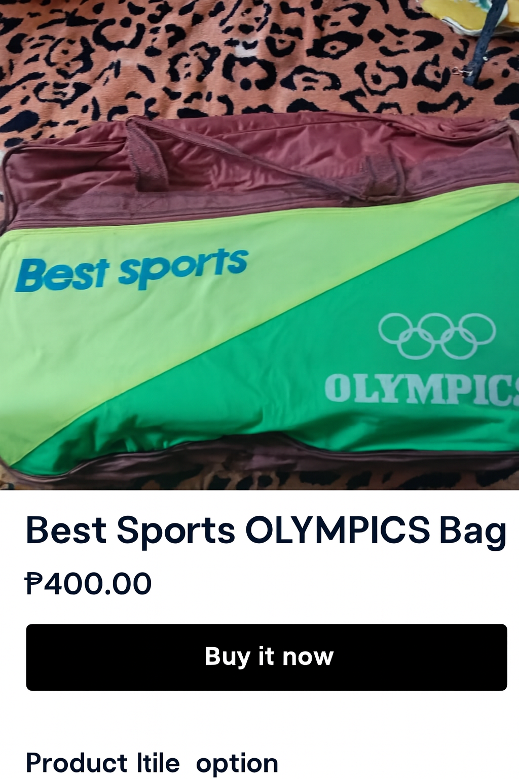 Best Sports OLYMPICS Duffel Bag