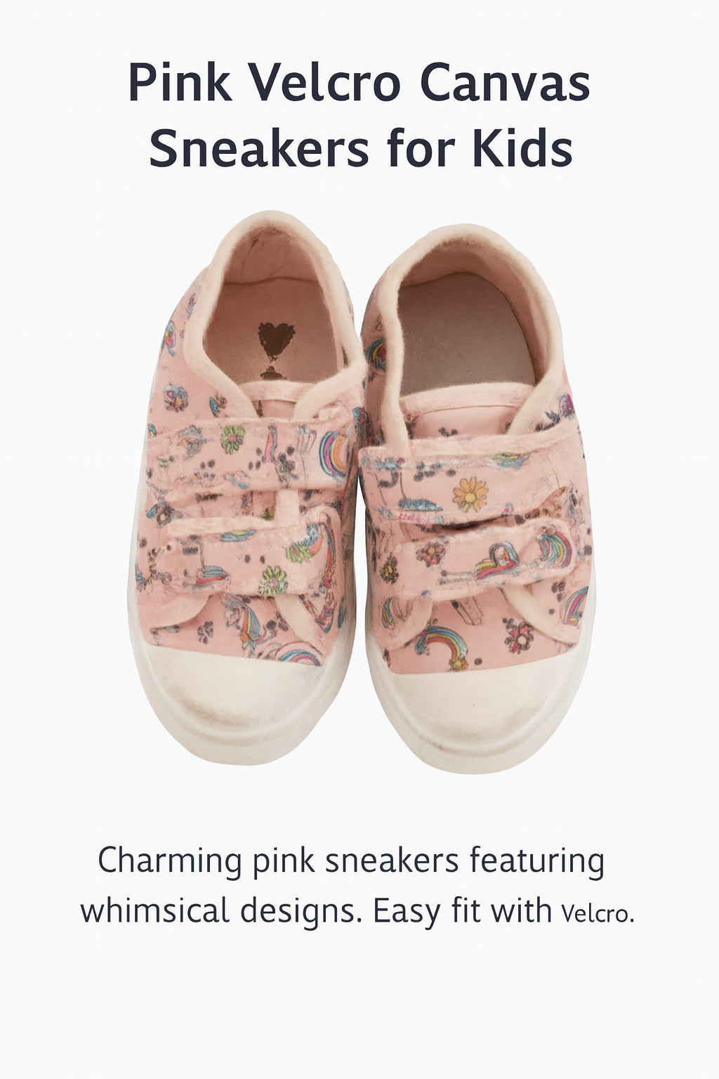 Pink Unicorn Slip‑On Shoes for Kids