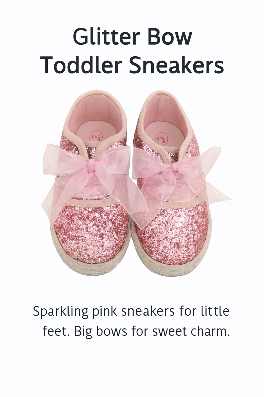 Glitter Bow Toddler Sneakers