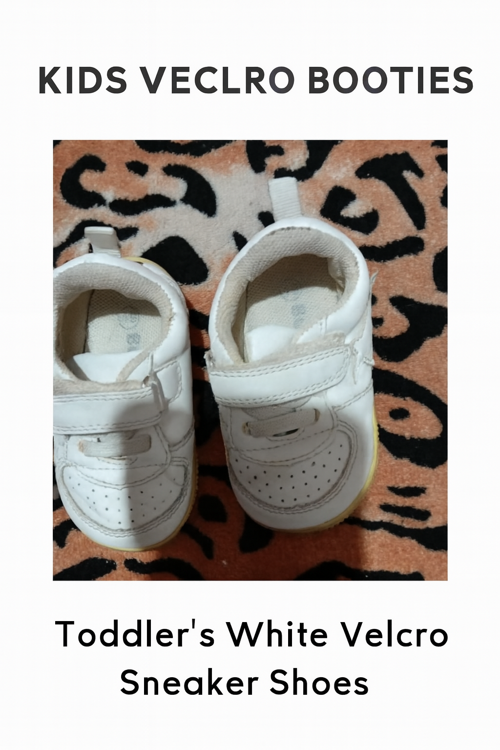 White Baby Velcro Shoes – Soft Sole Infant Sneakers