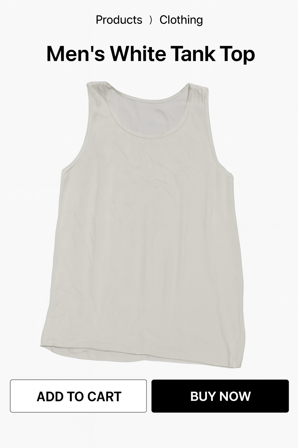 Men’s White Tank Top