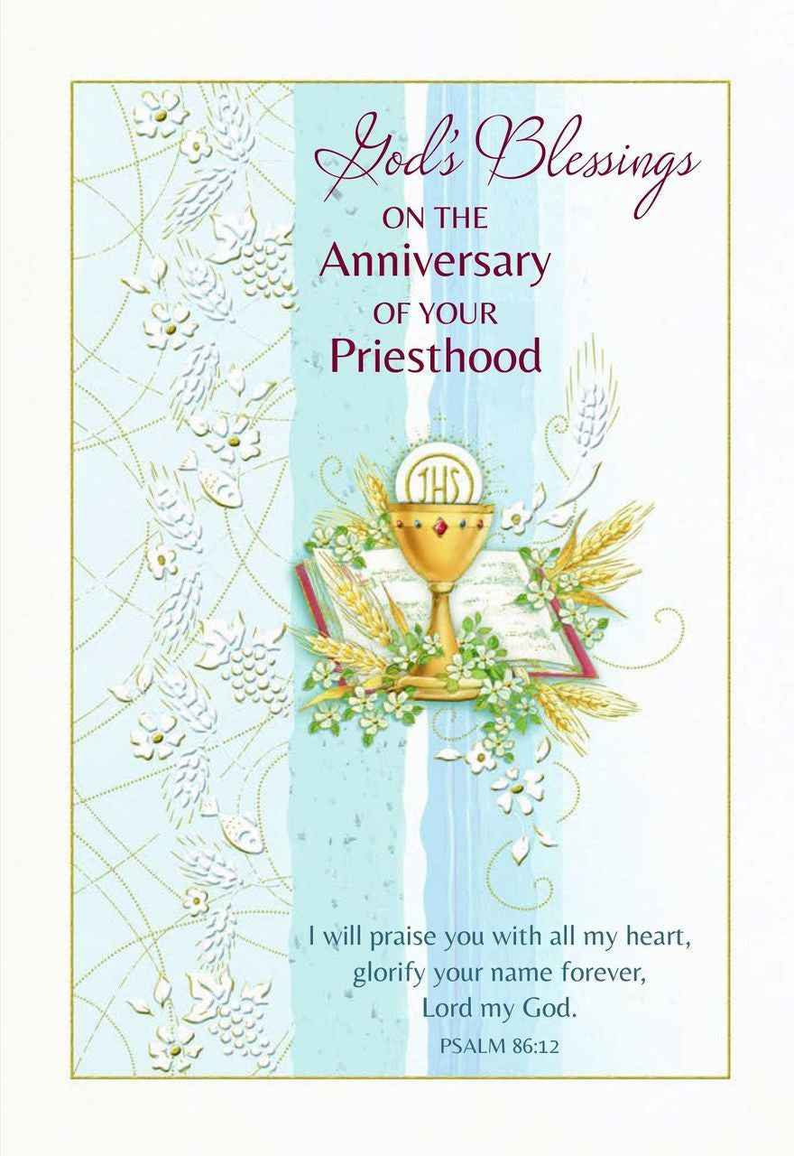 Anniversary of priesthood card - Gozo Thrift Shop