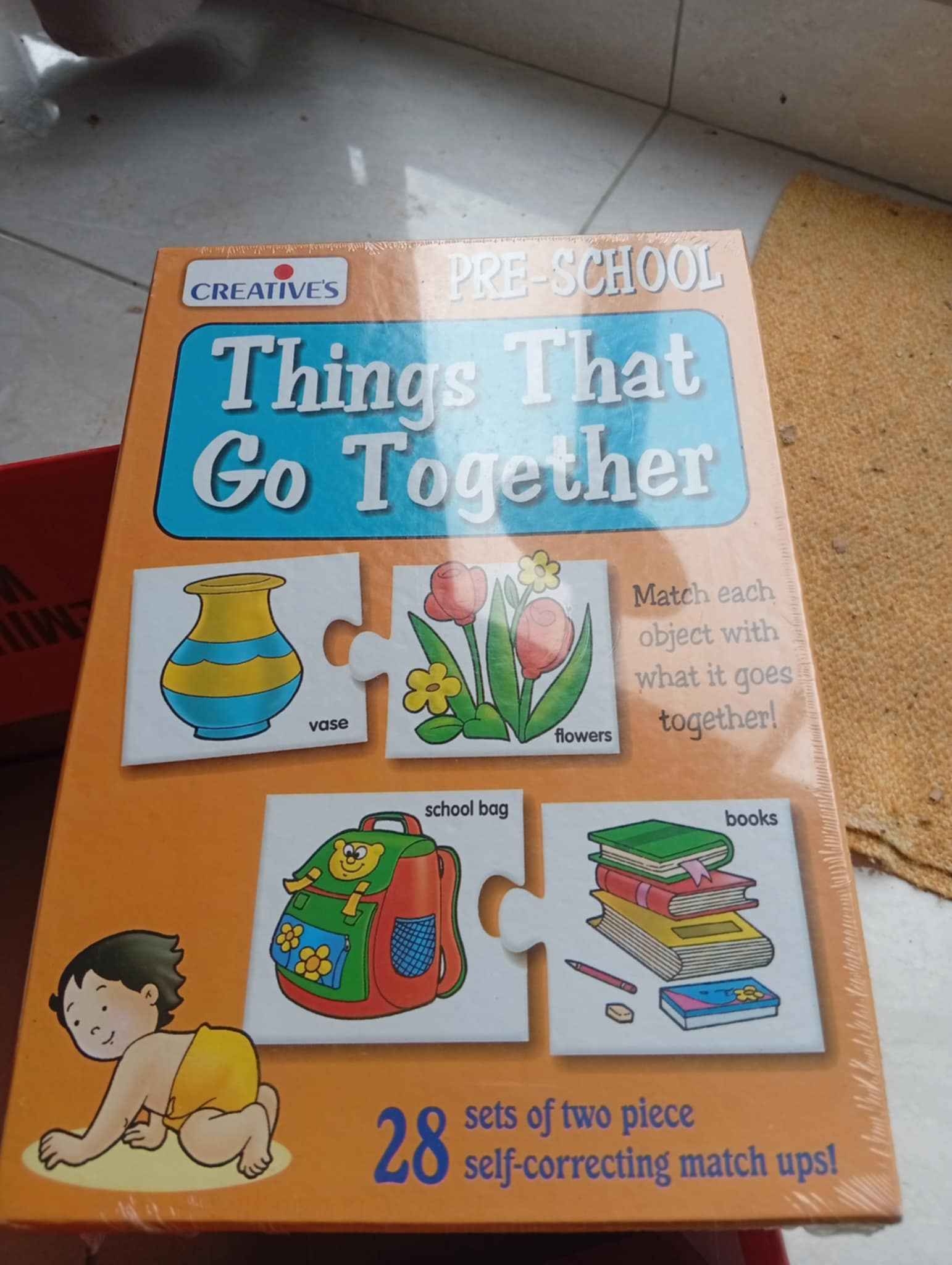 Educational Matching Puzzle for Kids – Things That Go Together