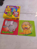 2 Mini Animal Puzzles – Lion & Elephant (Ages 3+)