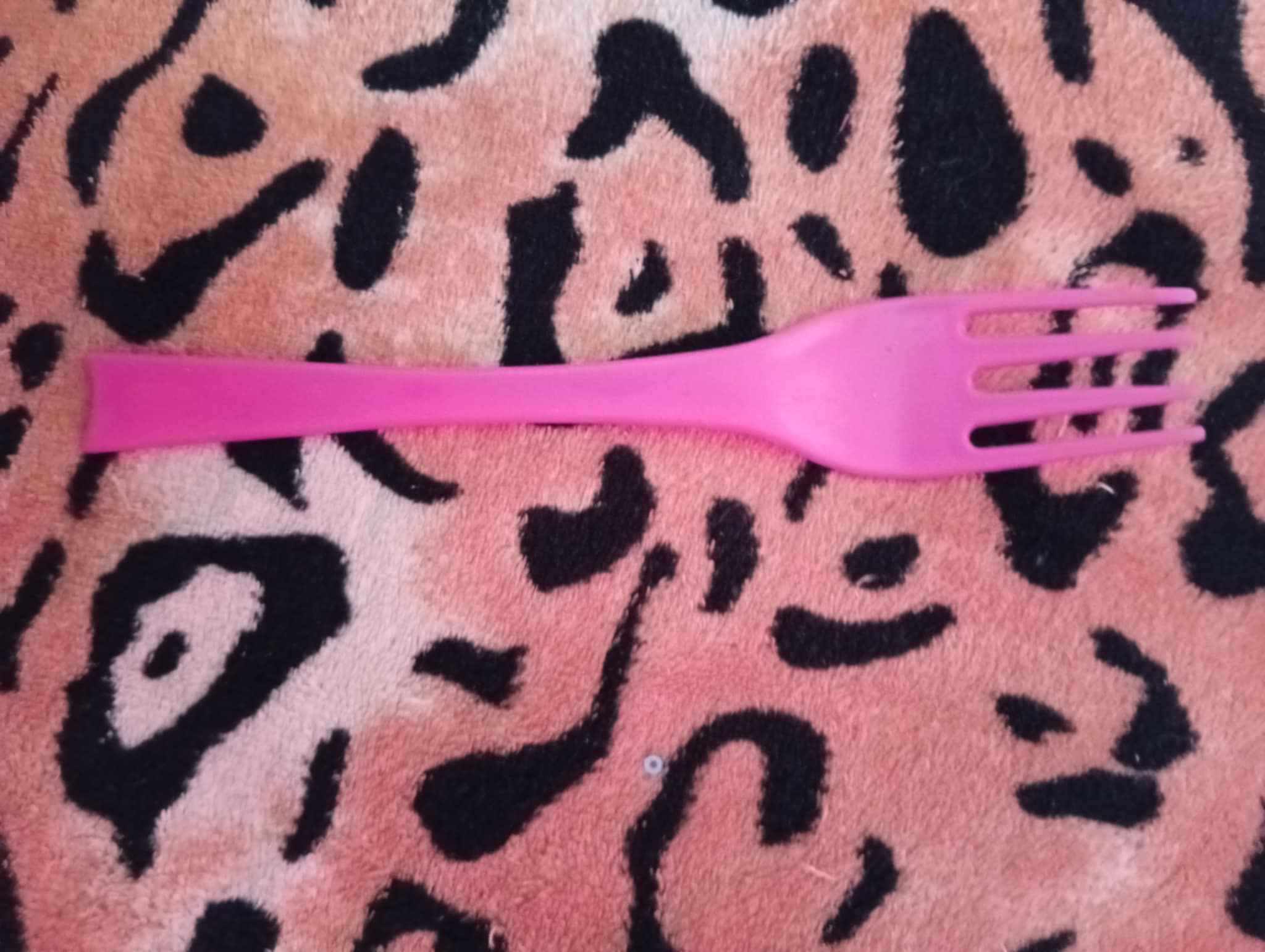 Pink Mini Fork – Reusable Plastic Cutlery