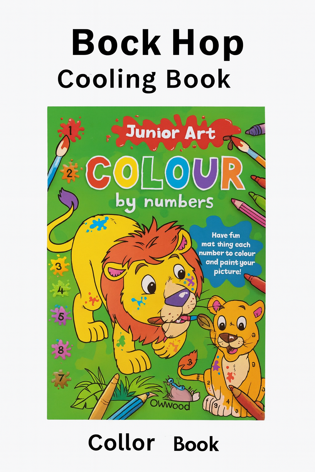 Junior Art “Colour by Numbers” Activity & Colouring Book – Kids’ Creative Learning