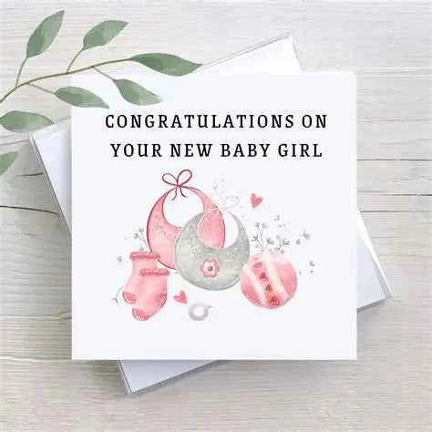 New Baby Girl Cards – Celebrate Her Arrival" - Gozo Thrift Shop