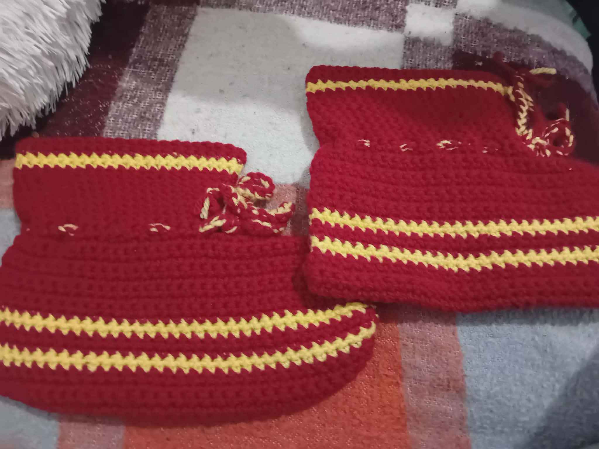 Firestripe Crochet Leg Warmers – Handmade Heat