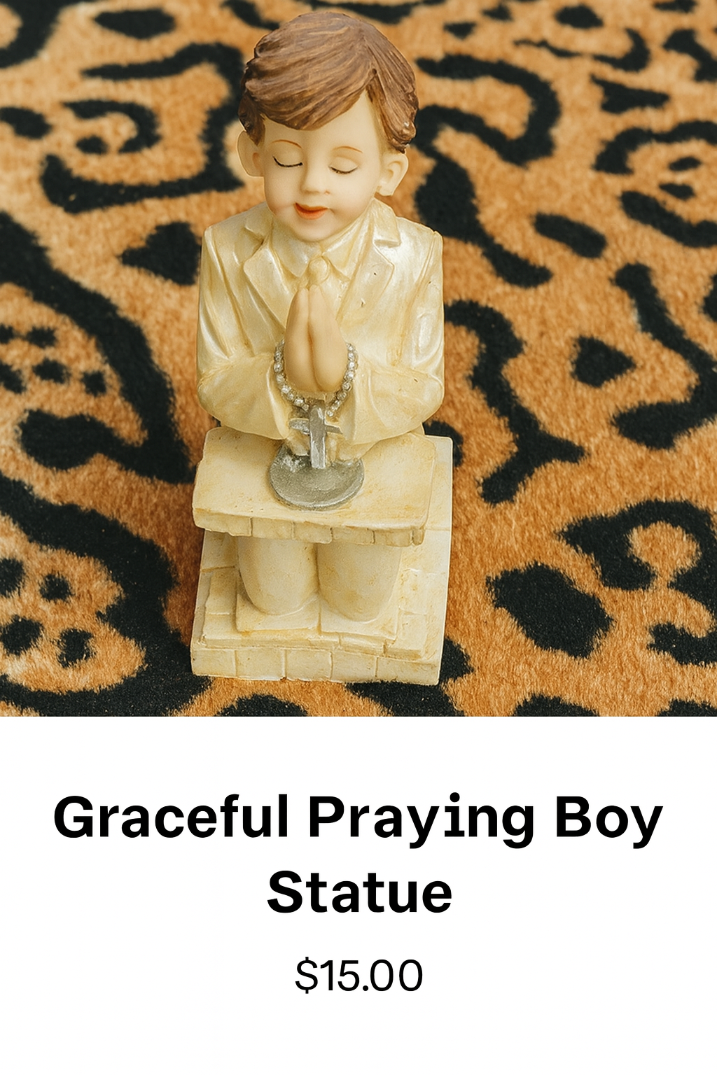Graceful Praying Boy Figurine