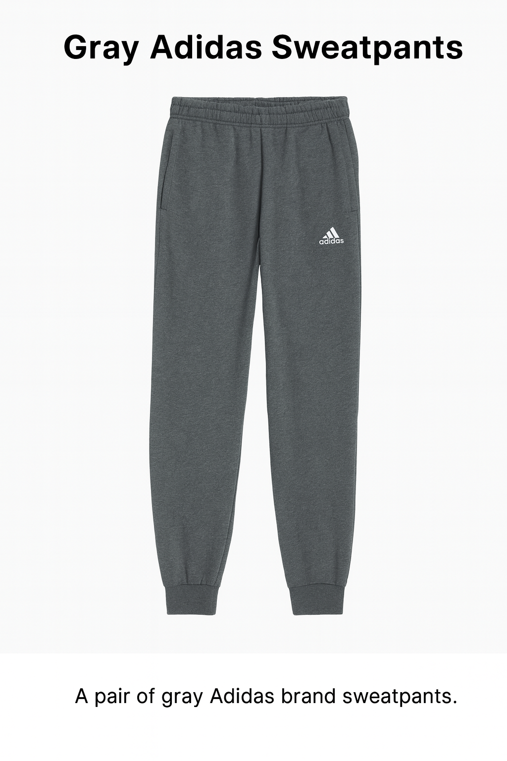 Adidas Gray Sweatpants – Unisex Fit