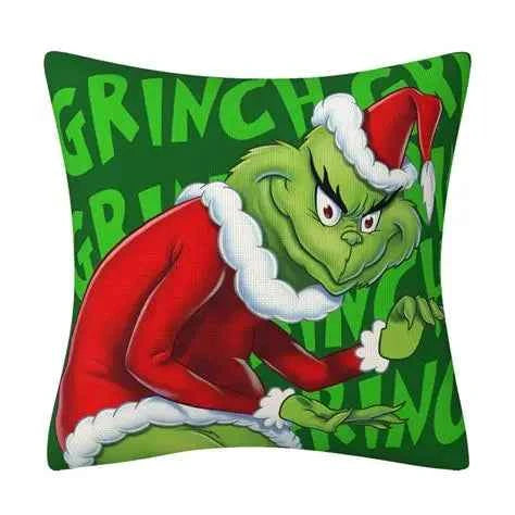 Grinch christmas cushion - Gozo Thrift Shop