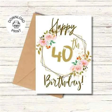 40th Birthday Cards – Celebrate the Big Four-Oh!" - Gozo Thrift Shop