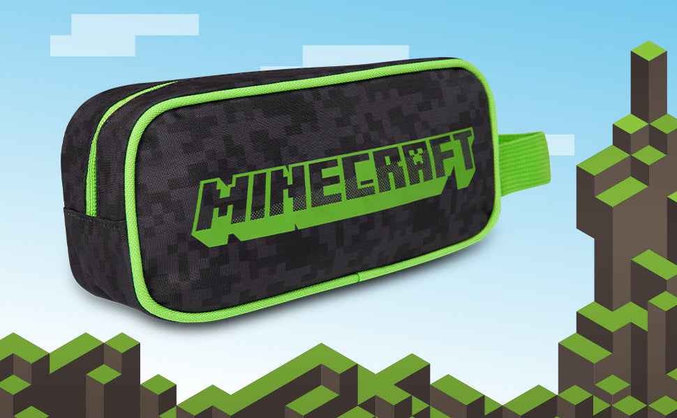 Minecraft Zipper Pencil Case – Pixel Adventure Edition