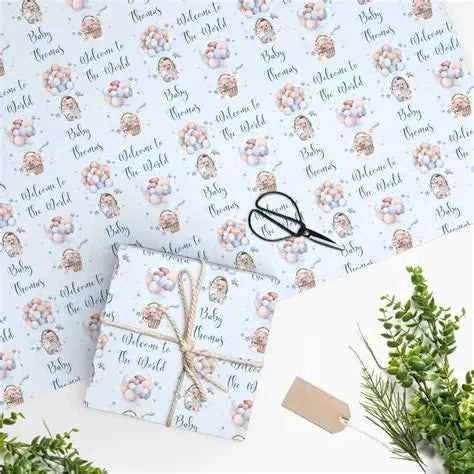 New baby wrapping paper
