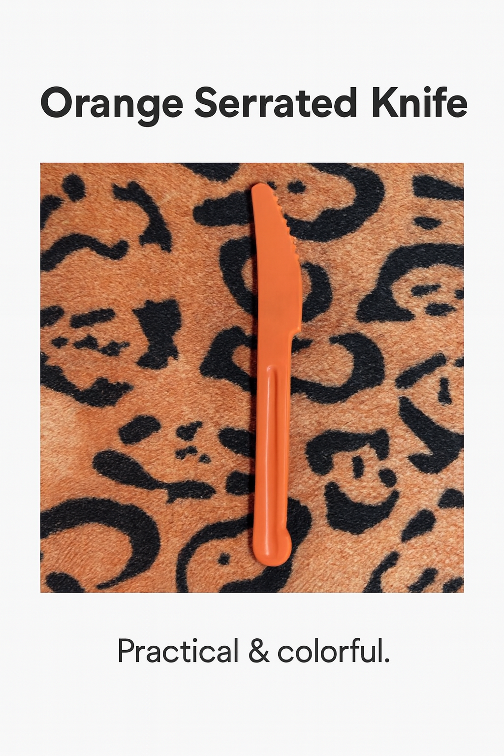 Orange Plastic Serrated Knife