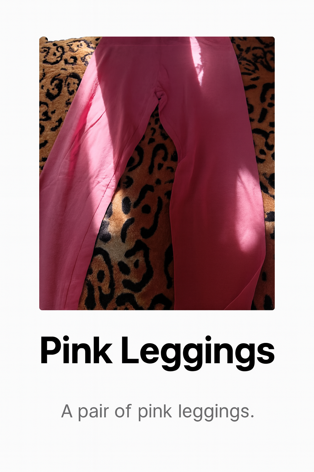 Pink High‑Waist Stretch Leggings