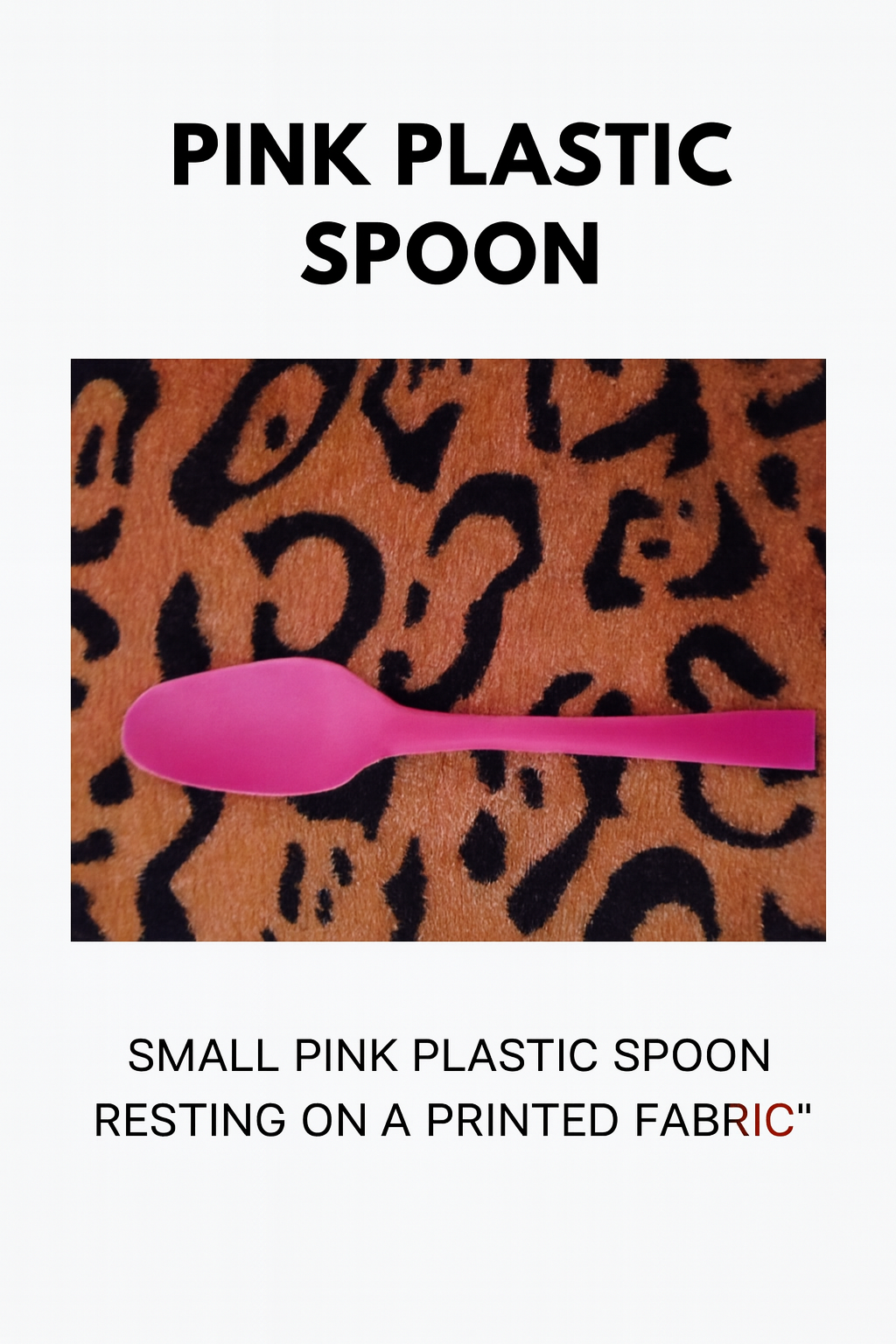 Bright Pink Plastic Spoon – Lightweight & Durable